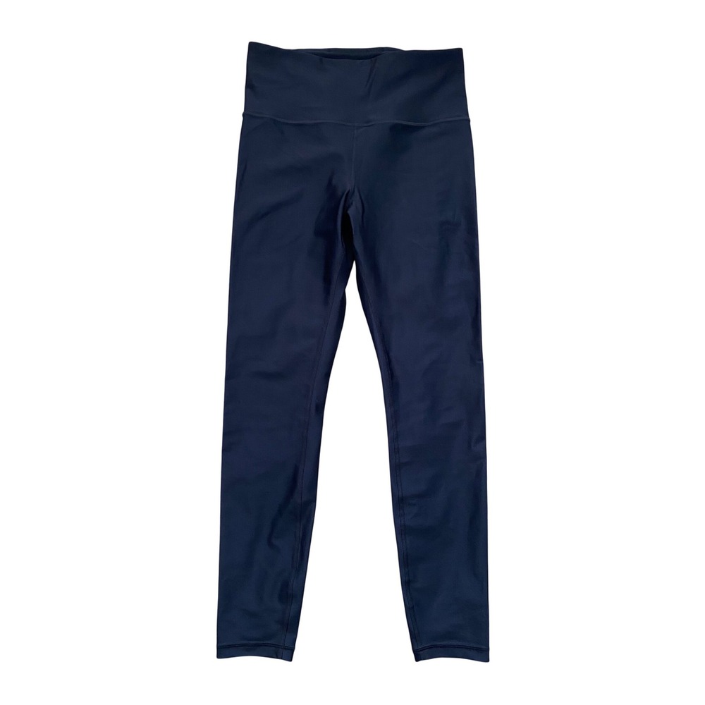 Athleta Elation Shine Tight Women M Navy Blue High Rise 7/8 Leggings Sporty Gym